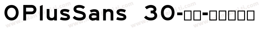 OPlusSans 30-粗体字体转换